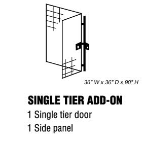 Wire Mesh Storage Locker - Add On/1 Tier